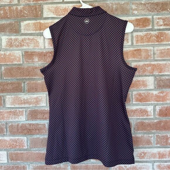Peter Millar Golf Sleeveless Polo Deco Star Women’s Small UPF 50+ Blue - Picture 7 of 9